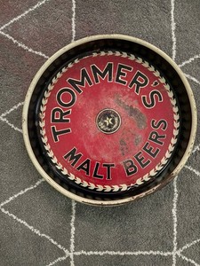 Vintage Trommer's Malt Beers Tray, 13", Older Tray