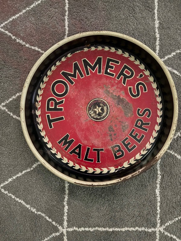 Vintage Trommer's Malt Beers Tray, 13", Older Tray