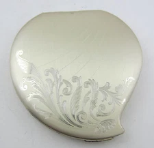 Vintage Elgin American Sterling Silver Powder Compact - 135.9 Grams, Complete