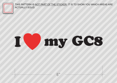 I LOVE MY GC8 Sticker Die Cut Decal Impreza - Bild 1 von 1