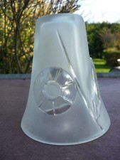 TULIPE DE LUSTRE APPLIQUE ART DECO VERRE DEPOLI 1930  NOVERDY DEGUE MULLER ?