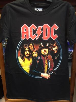 T-Shirt Officiel AC/DC - Logo Rouge Hells Bells & Angus - Homme - Coupe Ample - Neuf Avec étiquettes