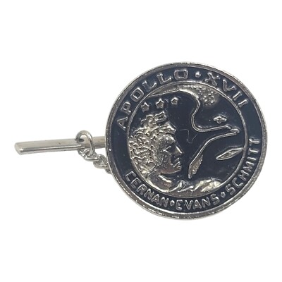 Vintage NASA Apollo XVII 17 Space Tie Tac Pin Silver Tone | eBay
