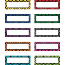 Plaid Magnetic Labels Teacher Created Resources TCR20622