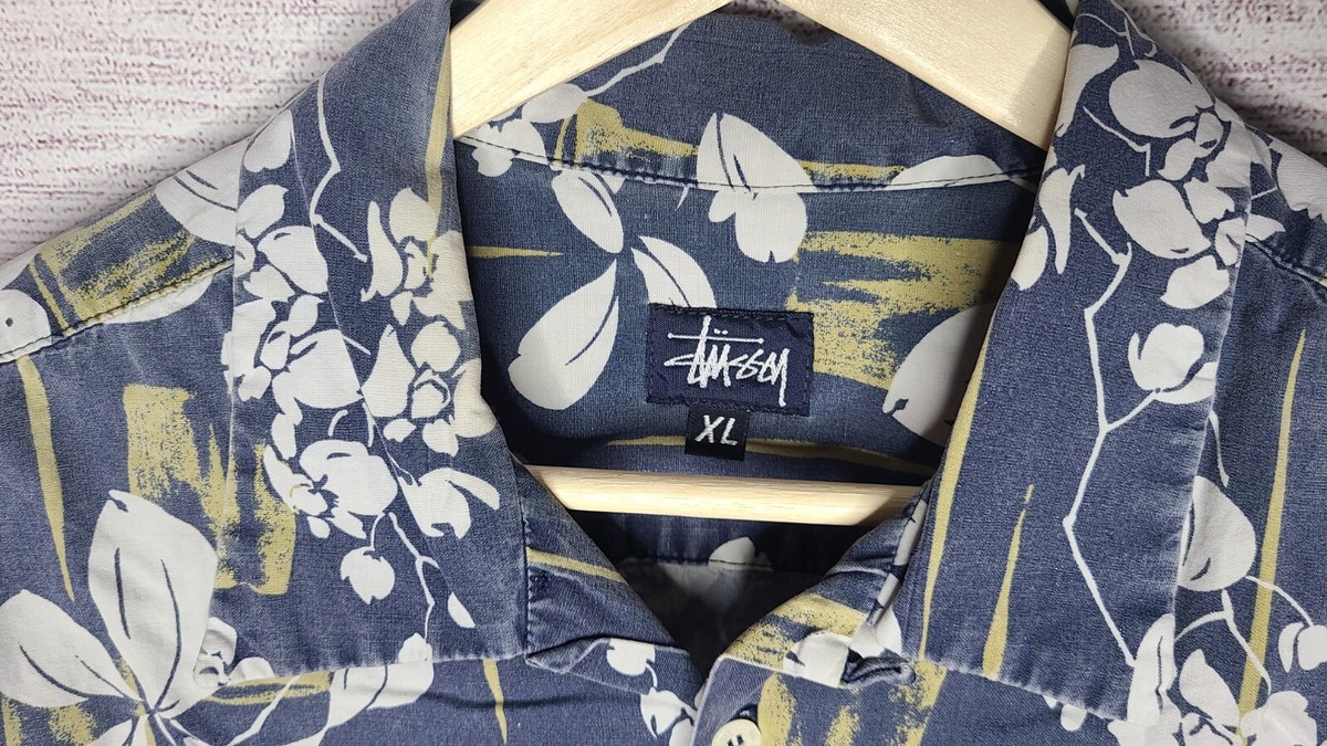 Vintage 90s Stussy Hawaiian Button Up Shirt Mens XL Rayon Vintage 90s Stussy Hawaiian Button Up Shirt Mens XL Rayon