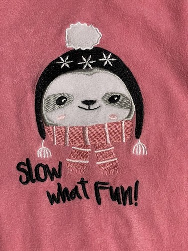 Little Girls Size 6-6X RENE' ROFE' Sloth 'Slow What Fun' Gown Pink - Picture 3 of 12