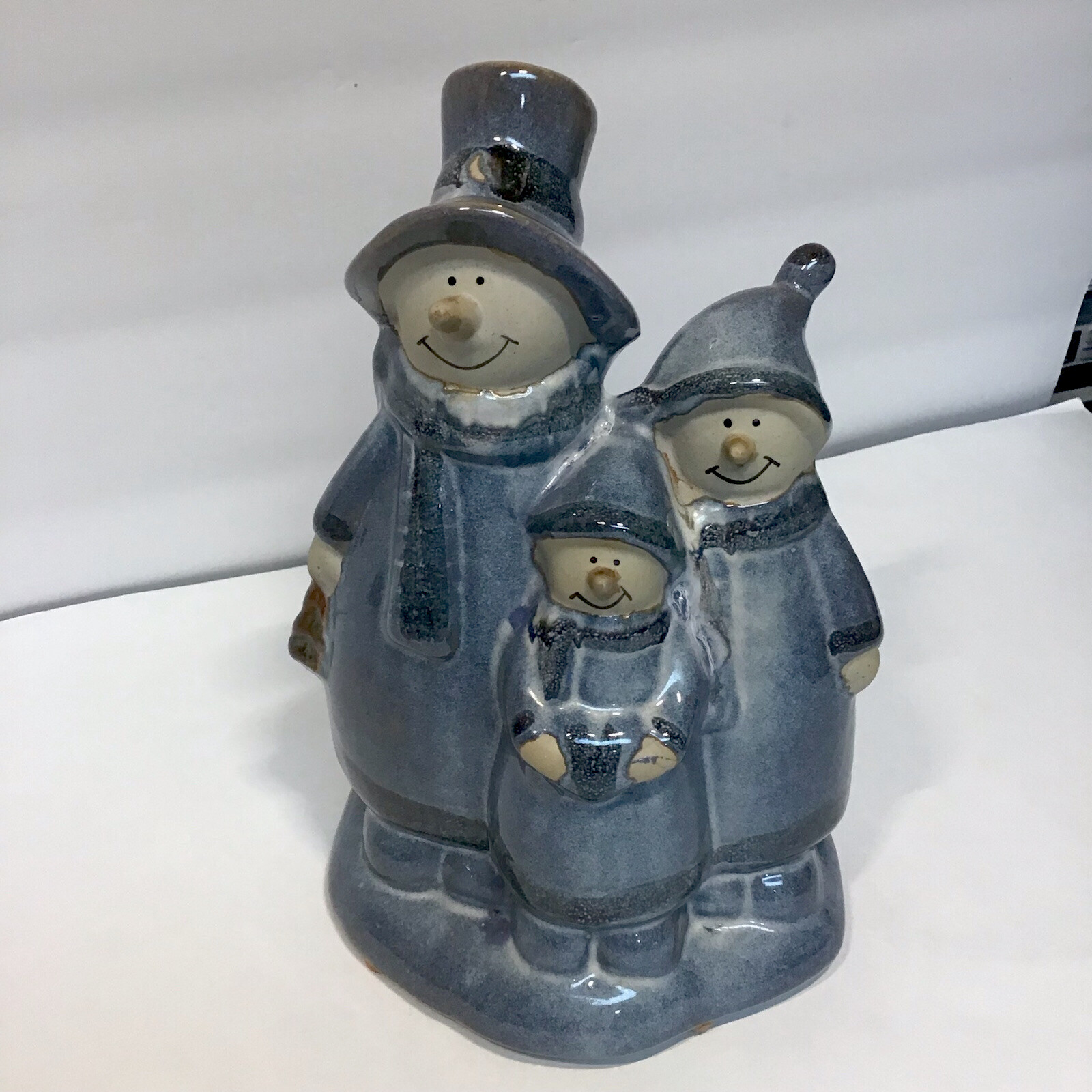 HTF Ceramic Christmas Snowman Family Figurine By TII Collection eBay