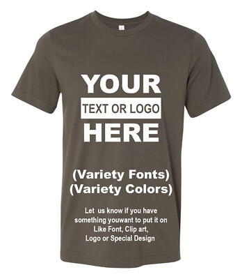 #ad #ad Personalized Custom T Shirt Print Your Logo Photo Custom Made Shirt $19.50