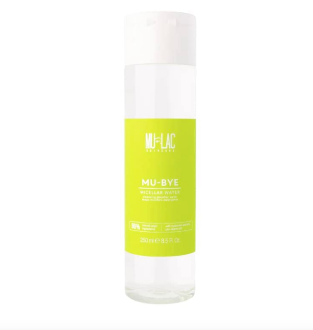 Mulac MU-BYE MICELLAR WATER Acqua Micellare Detergente Senza Profumo Vegan 250ml