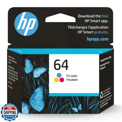 HP 64 Tri-color Ink Cartridge for HP Printers | Works with Printer Series: EN
