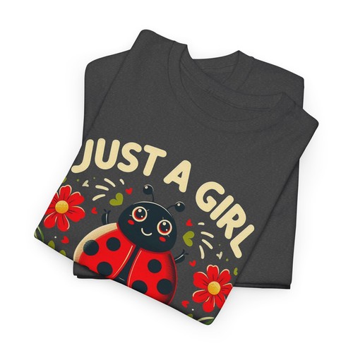 Just a Girl Who Loves Ladybugs T-shirt - Novelty Cute Zoology Insect Graphic Tee - Picture 39 of 52