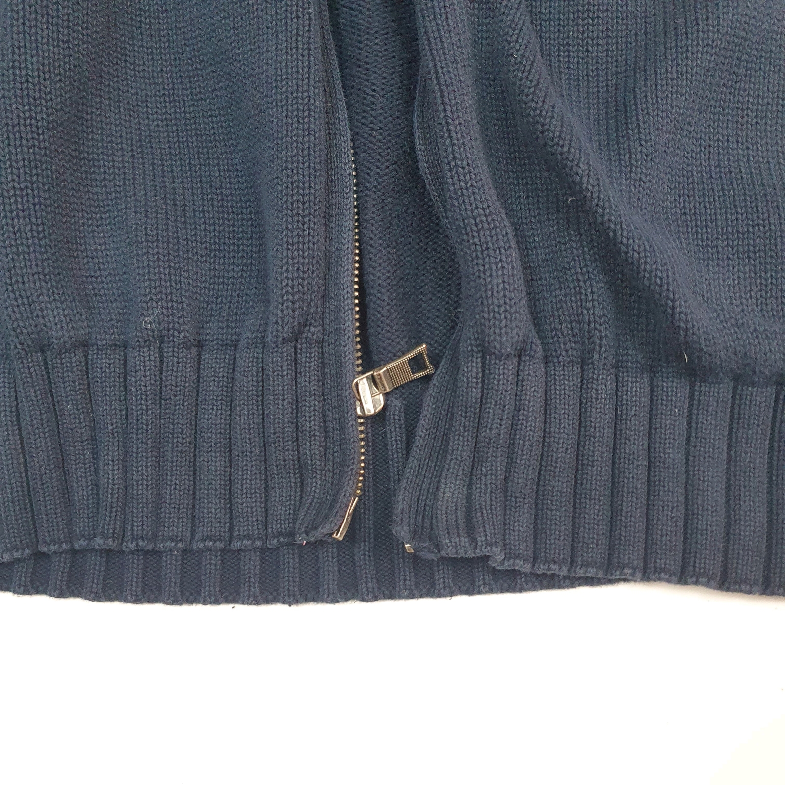 NAUTICA Full Zip Spellout Knit Jumper Sweatshirt Mens L image 4