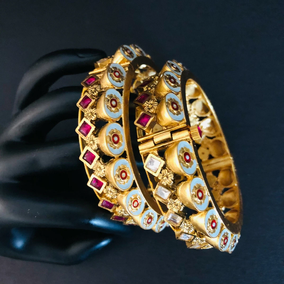 Kundan bangles shop with price