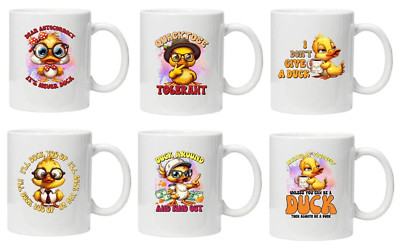 Neuheit Tasse lustige Ente Zitate Quaking Wortspiele Tee Kaffeetasse tolles Geschenk verpackt
