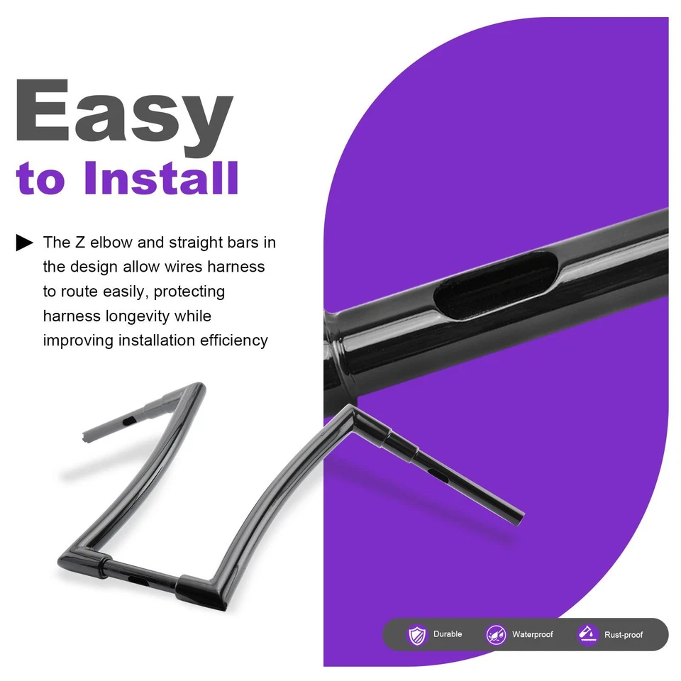 Manillar Harley 16" para Harley Road Glide 1998-2013 Road King 1994-up Sportster Foto 4 de 4