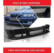 For 92-99 BMW E36 3-Series M3 Style Front Bumper Cover Lower Lip w/Grille Insert