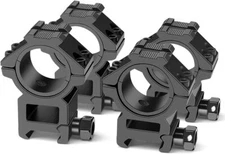 4Pcs Scope Mount Rings 1''/30mm High+Medium Profile for 20mm Picatinny Rail