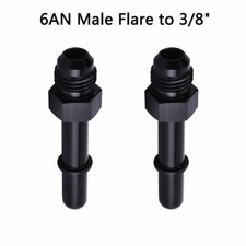 6AN Male Flare to 3/8" Fuel Rail EFI Fitting Quick-Disconnect Adapter AN6 2PCS