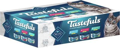 Tastefuls Flaked Cat Food Variety Tuna Chicken Fish Shrimp 12x5.5oz Cans