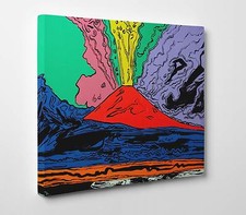 Quadro Vernice Pennellate Vesuvius Andy Warhol Stampa su Tela Canvas in Cotone