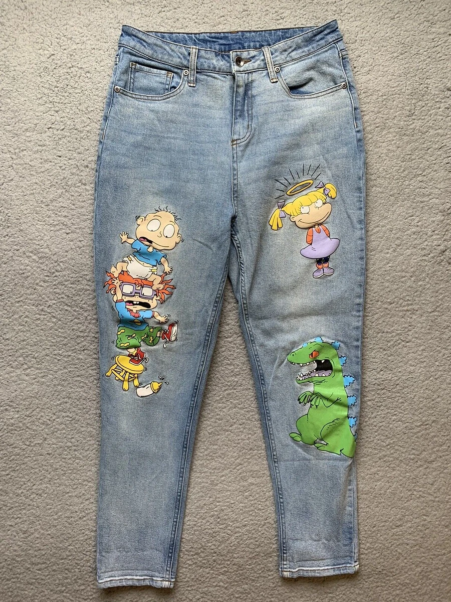 Nickelodeon Rugrats Mom Jeans Womens Size 30x28 Blue Denim