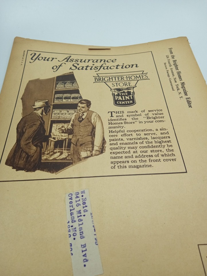 1928 Glidden Paint Stores Magazine BRIGHTER HOMES Wellston Paint