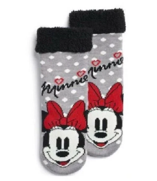 Minnie Mouse Slipper Socks - Size 9/11 - Image 2 of 4