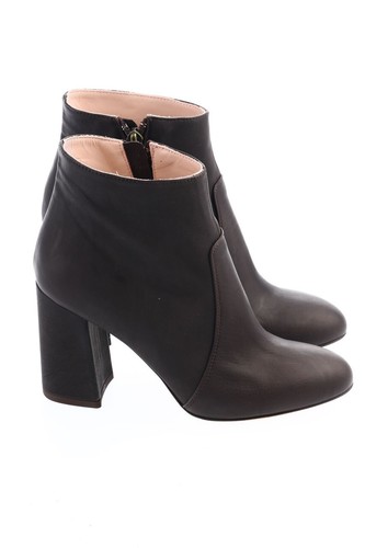 FAUZIAN JEUNESSE Alto Ancle Botas Piel 36.5 Marrón Oscuro 6998 Nueva - Imagen 3 de 6