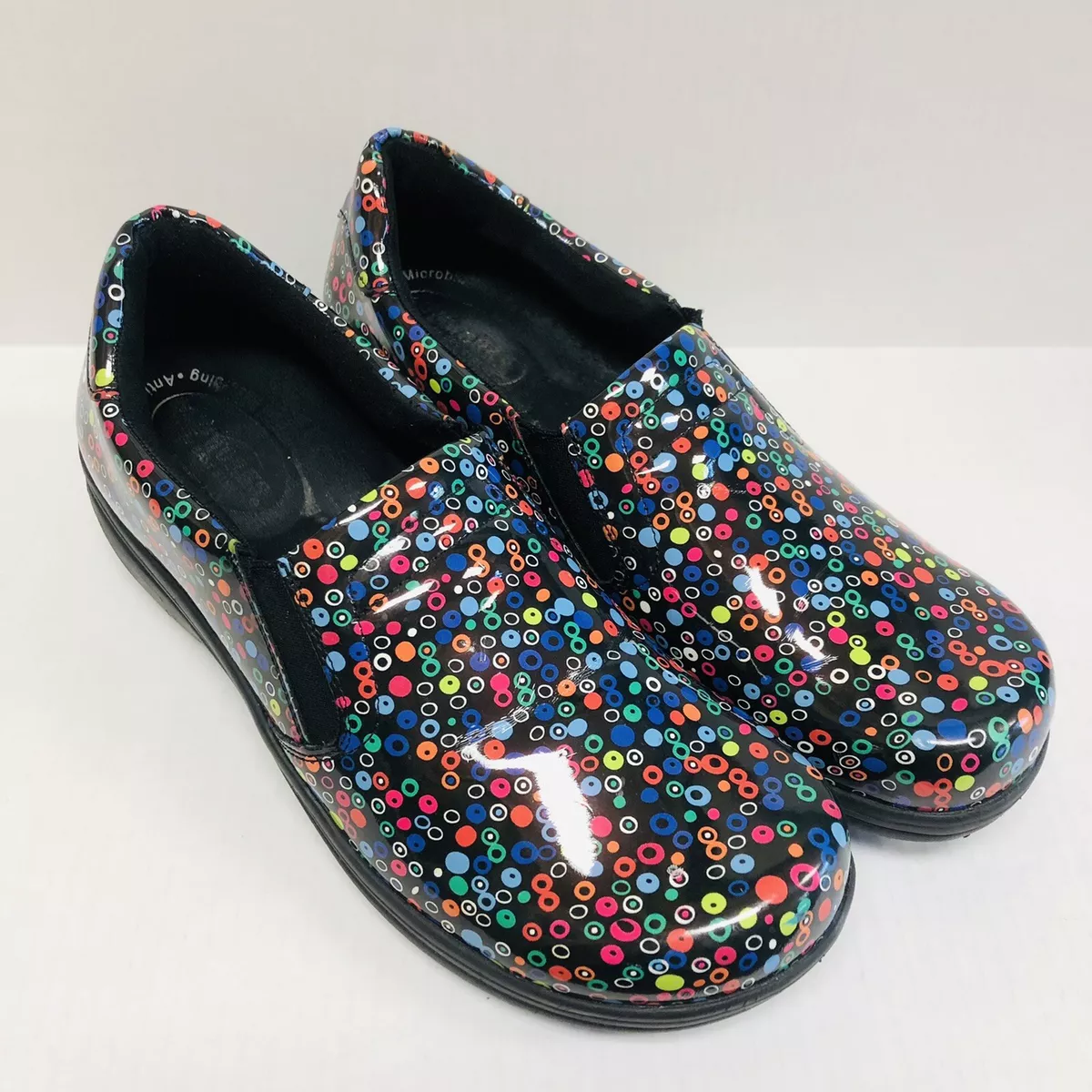 Easy Works by Easy Street Slip Resistant Clogs Black Multi Wm Sz 10M Work Shoes