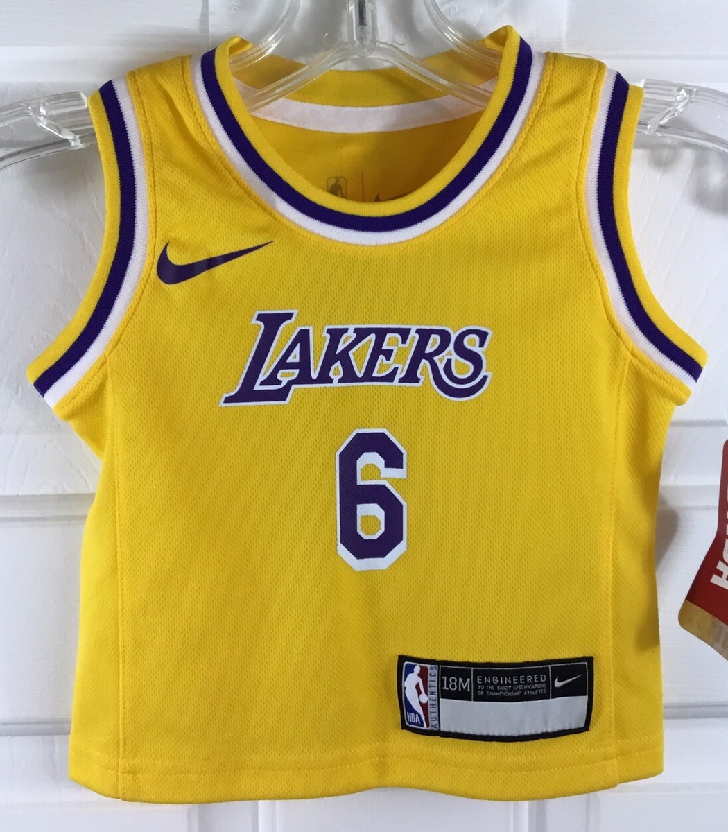Nike Lakers James #6 ユニフォーム 2021-23 LA Lakers James #6 Nike Swingman Home Jersey (L)