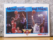 COOL BASKETBALL CARD MICHAEL JORDAN & KARL MALONE LEAGUE LEADERS SCORING