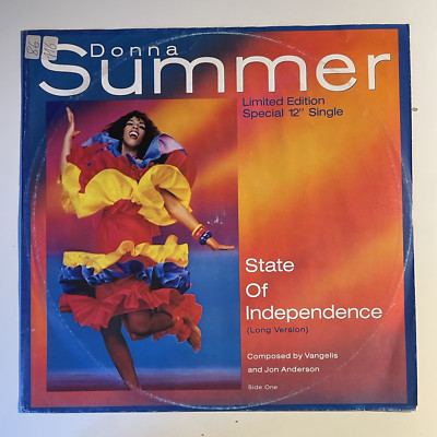 Donna Summer State Of Independence WEA 79 346 Cover Ex Vinyl NM- 1982 Germany Wa