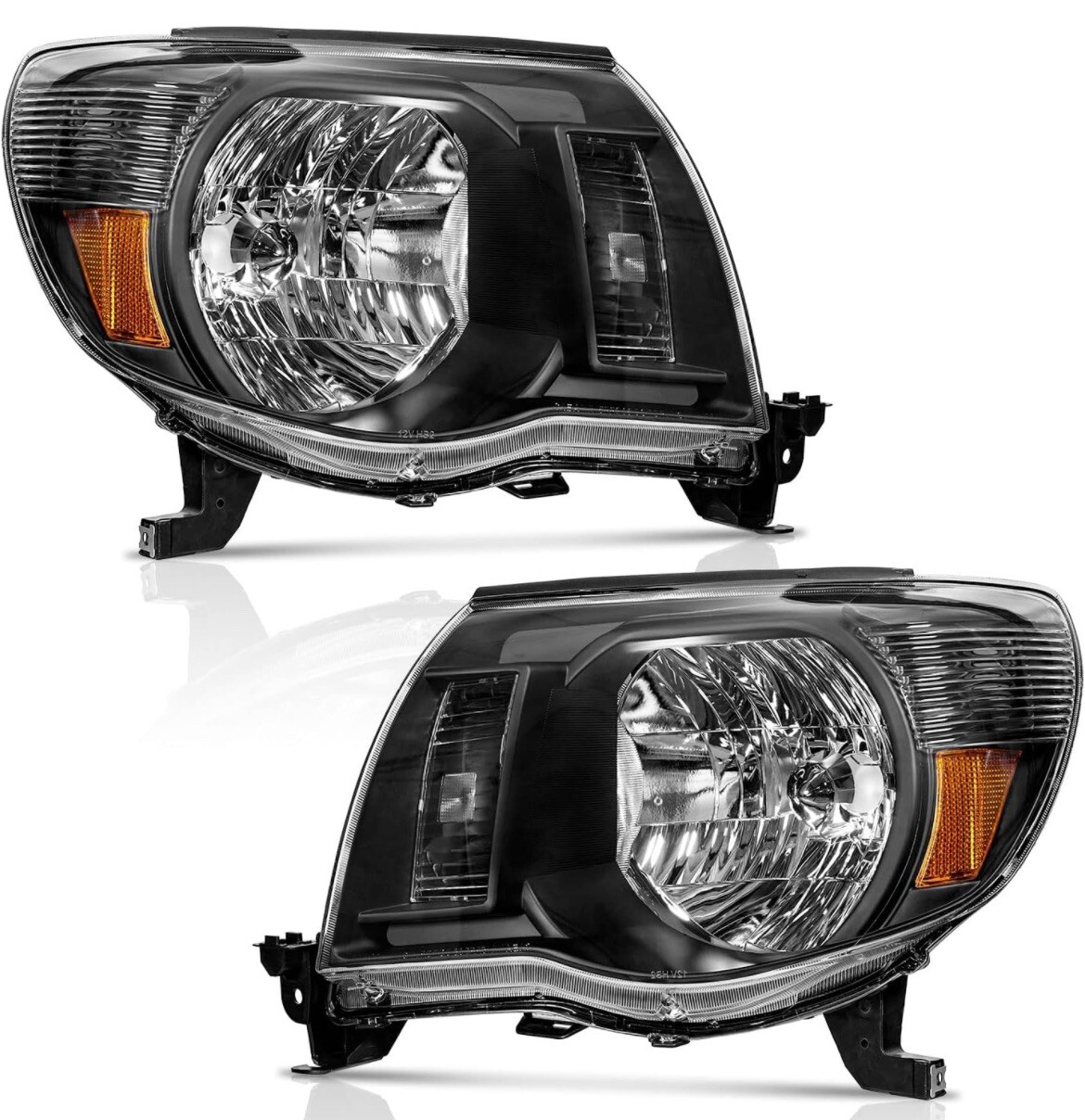 Black Housing Headlights Assembly Headlamps For 20052011 Toyota