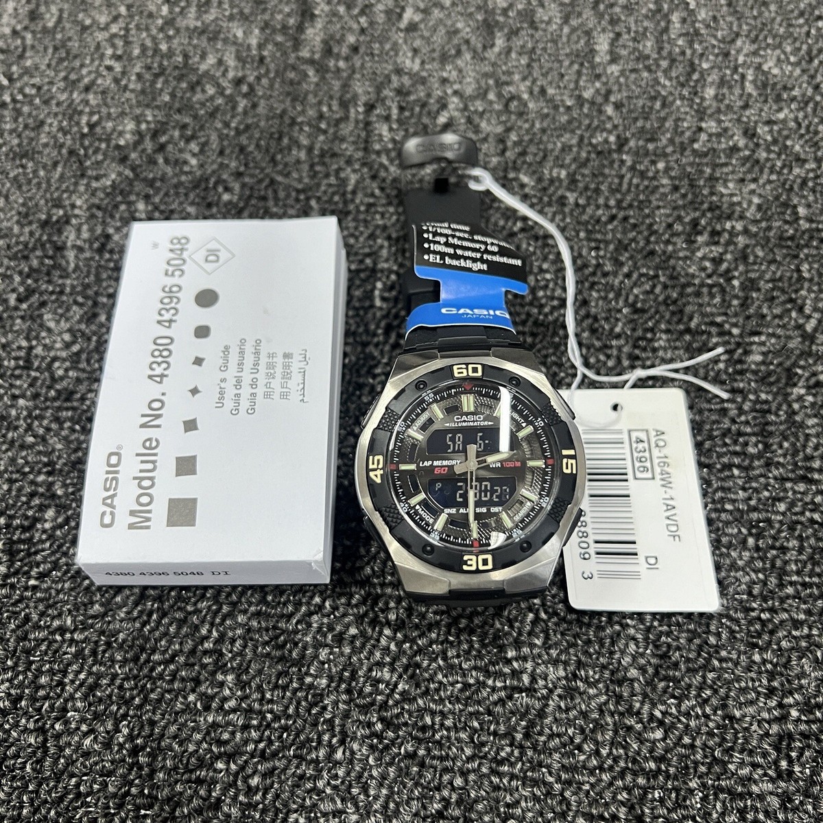 Casio Sports Analog Digital Alarm AQ-164W-1AV watch | eBay