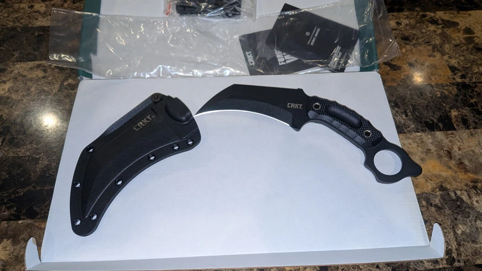 Cuchillo de hoja fija CRKT Du Hoc Karambit (5,1" negro) Foto 2 de 4