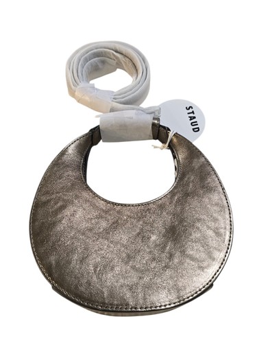 Staud Good Night Moon Aged Bronze Mini Handheld Bag With Shoulder Strap NWT