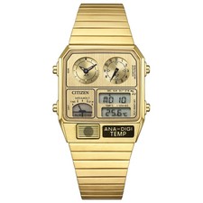 CITIZEN JG2103-56P Metallic Gold ANA-DIGI TEMP Analog Digital Vintage Watch Men