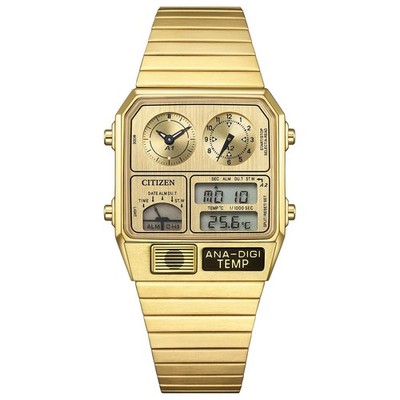 CITIZEN JG2103-56P Metallic Gold ANA-DIGI TEMP Analog Digital