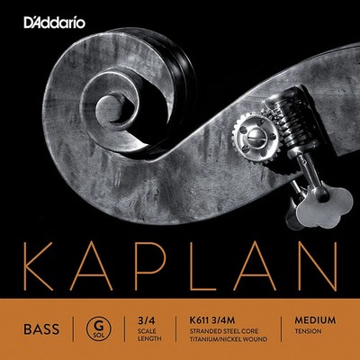D'Addario Kaplan Series Double Bass G String 34 Size Medium
