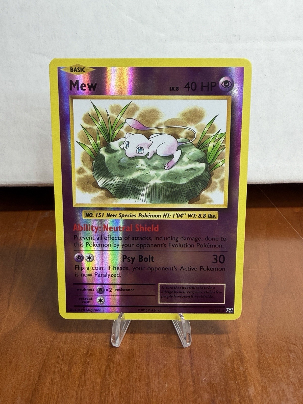 Mew 53/108 Holo Rare XY Evolutions Pokémon Card NM