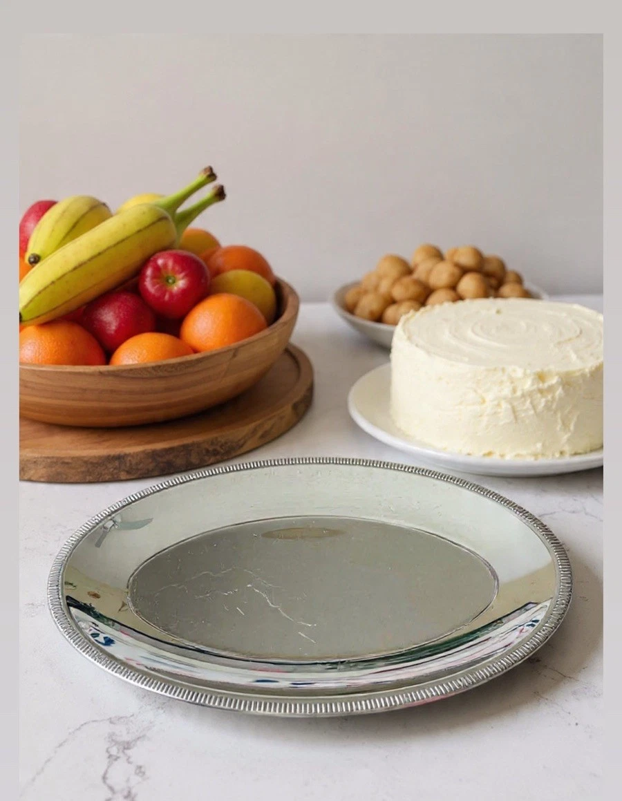 Plat rond inox Jean Couzon 30cm - Arts de la table