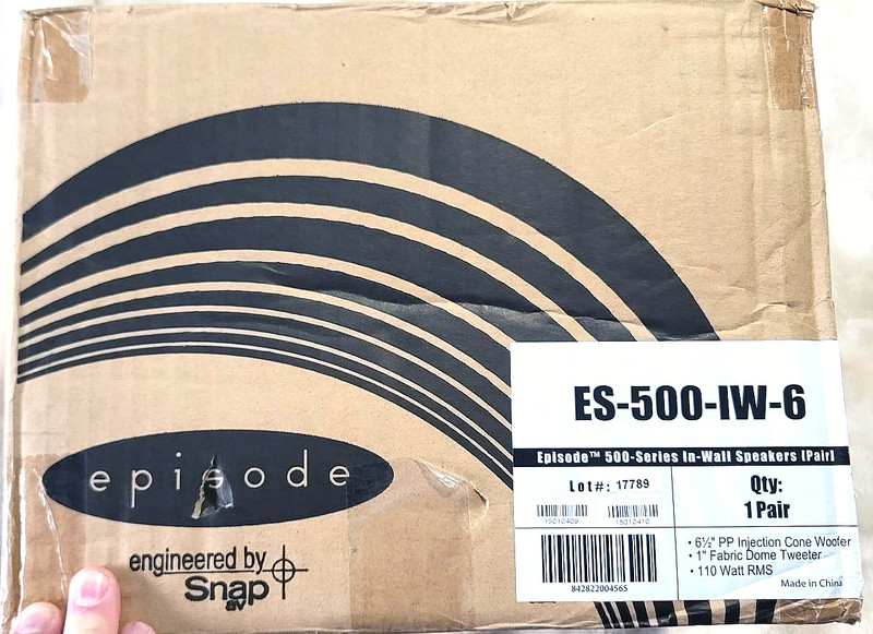 NEW Pair of Episode 500 Series In-Wall Speakers with 6 1/2" Woofer