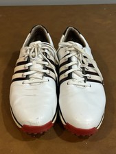 Adidas Boost Tour 360 Men's size 10 Golfing Athletic Shoe White Black striped