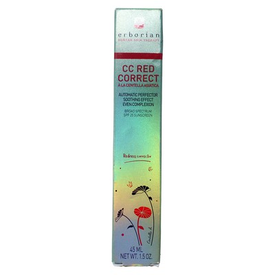 Erborian CC Red Correct Automatic Soothing Perfector SPF 25, 1.5 Ounces(