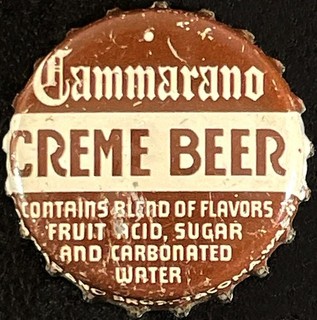 CAMMARANO CREME BEER VINTAGE CORK SODA BOTTLE CAP TACOMA WASHINGTON WASH CROWN