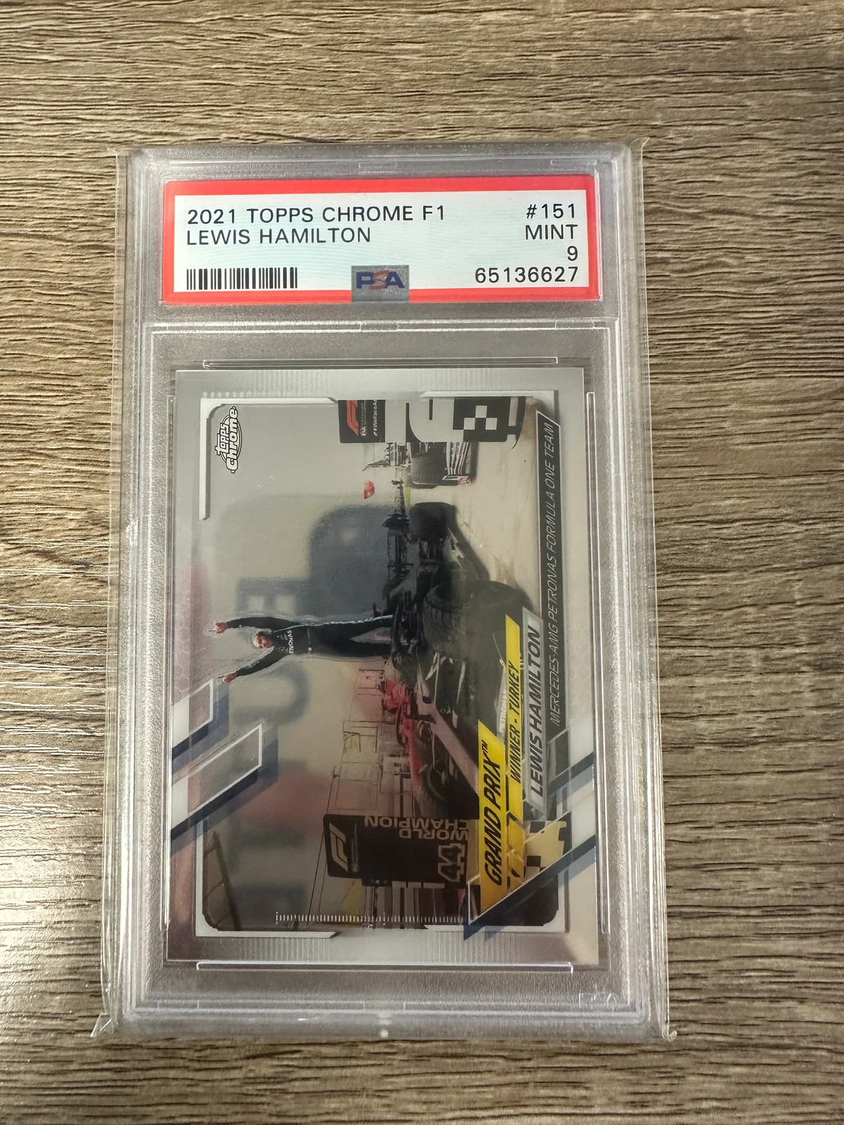 2021 Topps Chrome Formula 1 Lewis Hamilton #151 PSA 9