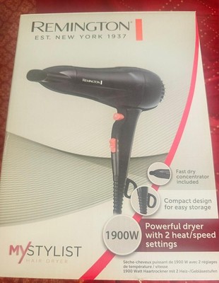 REMINGTON  My Stylist Haartrockner 1900 W 2 Heiz und Gebläsestufen Neu Ovp