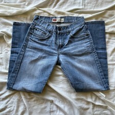 Womens LEVI'S 514 Slim Straight Light Wash Blue Denim Jeans Size W27 x L27