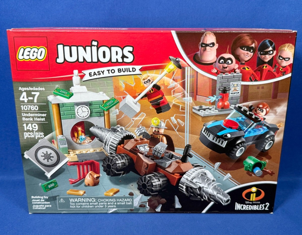 New INCREDIBLES Lego JUNIORS 10760 Set UNDERMINER BANK HEIST