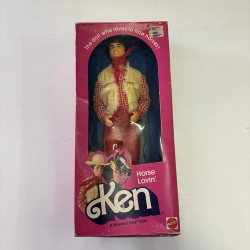 VINTAGE MATTEL HORSE LOVIN' KEN WESTERN DOLL 3600 1982 NRFB